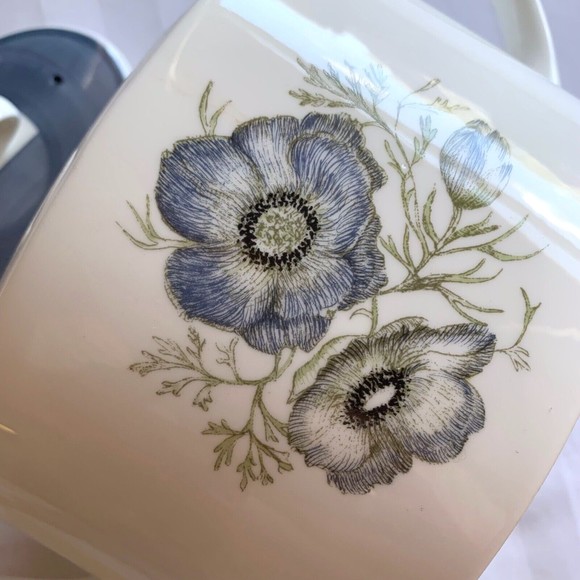 VTG RARE 1960s Susie Cooper Glen Mist Blue & Gray Poppies Oval Tea Pot~England - Picture 2 of 10